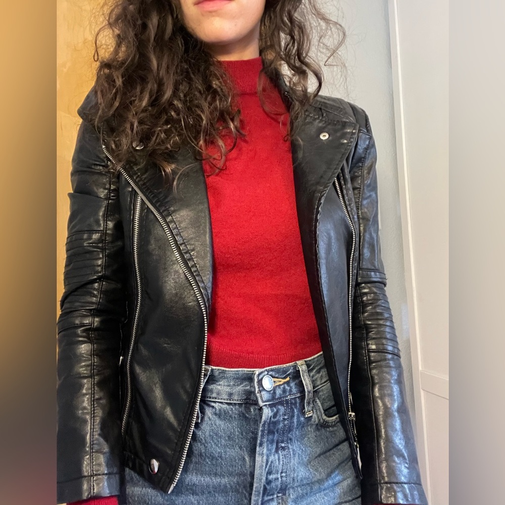 Faux leather jacket